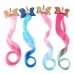 Girls Cute Unicorn Hair Clips Gradient Color Wig