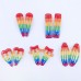 10-Pieces Girls' Fashionable And Cute Rainbow-Colored Hairpin Set