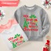 【12M-9Y】Kids Christmas Letter Print Cotton Stain Resistant Long Sleeve Sweatshirt