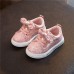 Girl Cute Sequins Solid Color Bowknot Casual Shoes