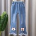 【2Y-9Y】Girl Fashion Blue Jeans