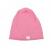 2 PCS Cute Solid Knitted Cotton Hat Beanies Autumn Winter Warm Earmuff Colorful Crown Caps For Newborn Baby Children  Pink